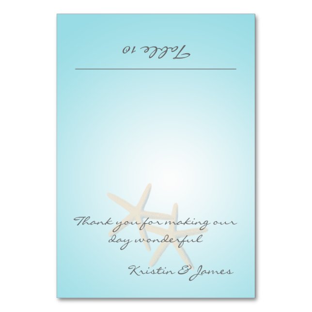 Starfish Ocean Dreams Place Card (Front)