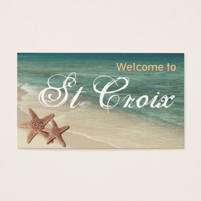 Starfish Ocean Gift tag :: Welcome to St Croix (Front)