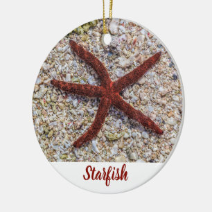 Starfish Ocean Vintage Beach Retro Souvenir Ceramic Tree Decoration