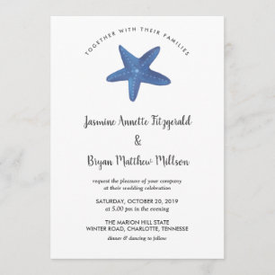 Starfish Ocean Wedding Invitation