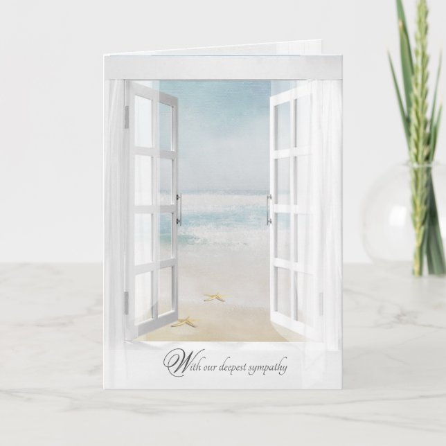 starfish ocean window sympathy card (Front)