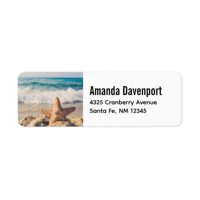 Starfish on a Sandy Beach Photograph (Front)