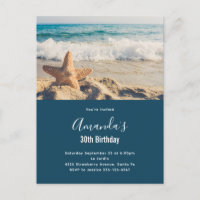 Starfish on a Sandy Beach Photograph Birthday