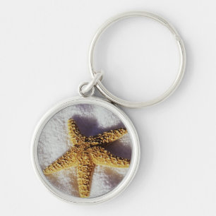 Starfish On A Towel Key Ring
