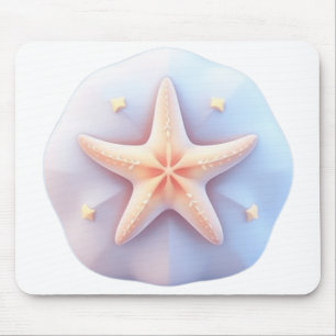 Starfish on a Unique-Shaped Stone Mouse Mat