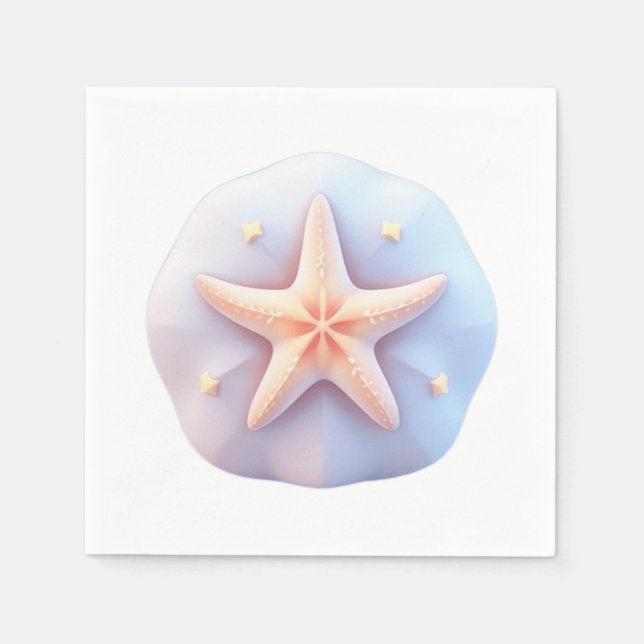 Starfish on a Unique-Shaped Stone Napkin (Front)