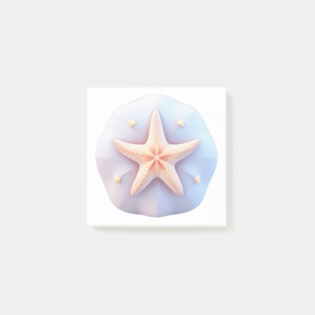 Starfish on a Unique-Shaped Stone Post-it Notes (Front)