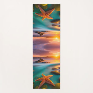 Starfish on beach at Dawn  Yoga Mat