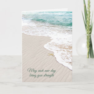 Starfish on Ocean Beach Sympathy Card