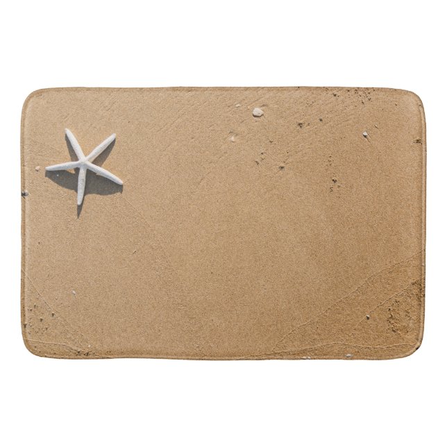 Starfish on Sand Bath Mat (Front)
