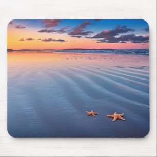 Starfish On Sand Mouse Mat