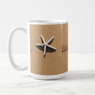 Starfish on Sandy Beach Coffee Mug