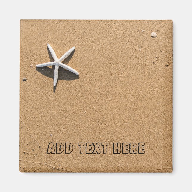 Starfish on Sandy Beach Magnet (Front)