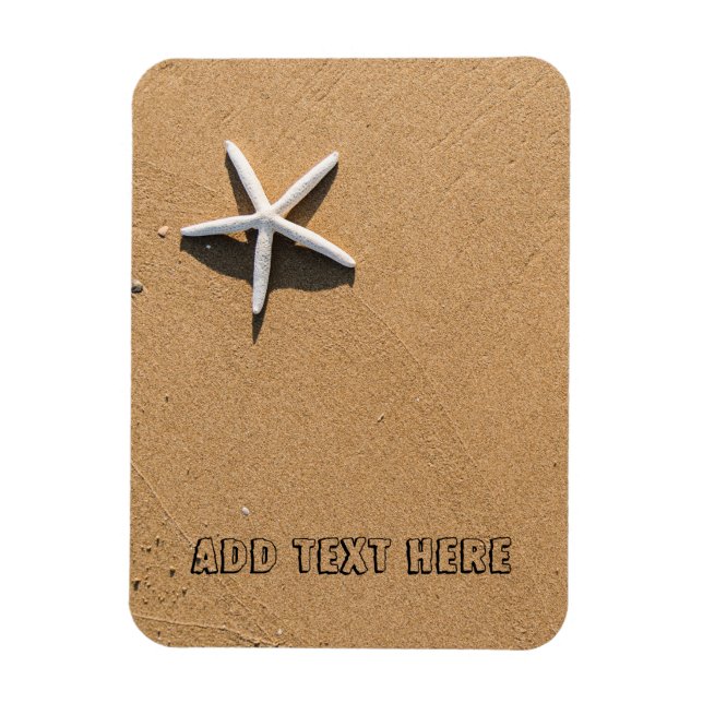 Starfish on Sandy Beach Magnet (Vertical)