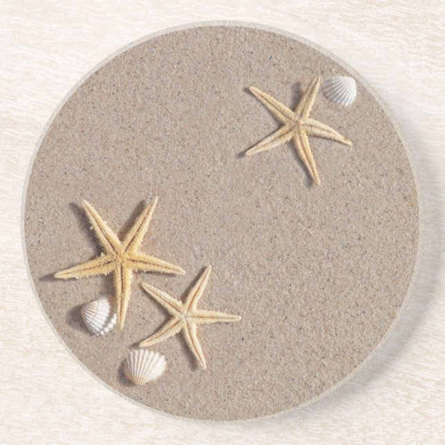 Starfish on the Beach coasters (Front)
