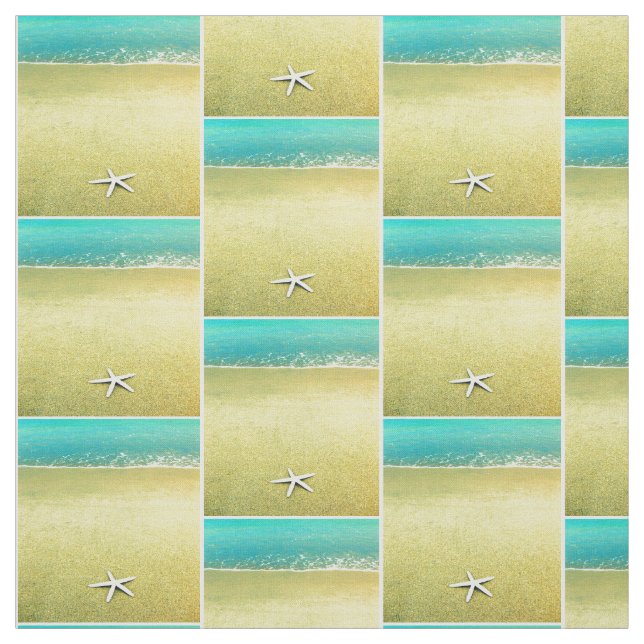 Starfish on the Beach Fabric (Swatch)