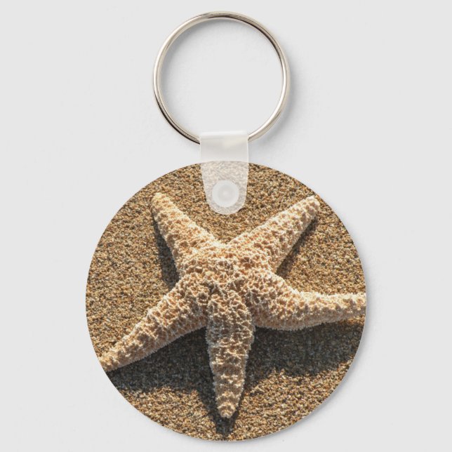 Starfish on the beach key ring (Front)