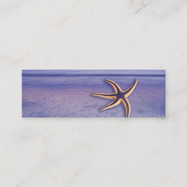 Starfish on the beach mini business card (Front)