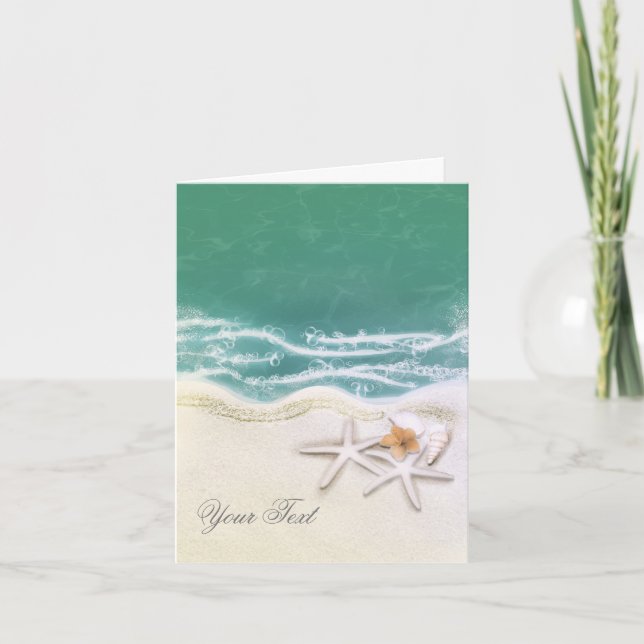 Starfish on the Beach Teal Sea Water Thank You (Front)