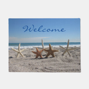 Starfish on the Beach -  Welcome Doormat