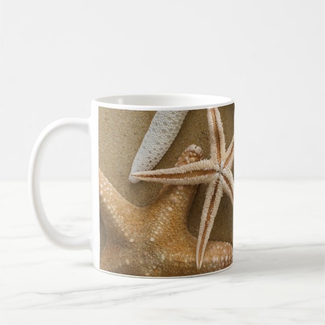 Starfish On The Sand Coffee Mug (Left)