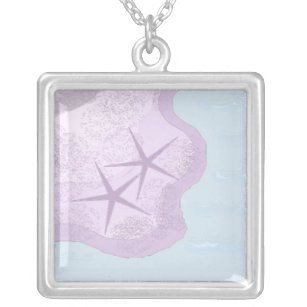 Starfish on the Sandy Beach Silver Plated Necklace