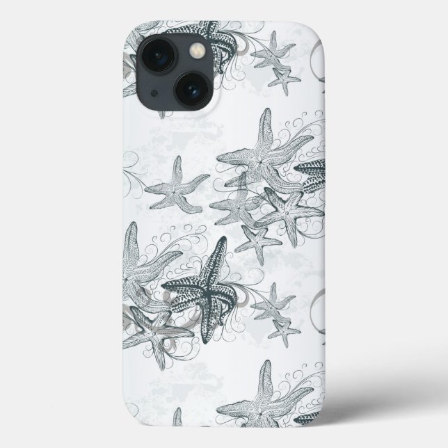 Starfish On The Sea Pattern Case-Mate iPhone Case (Back)