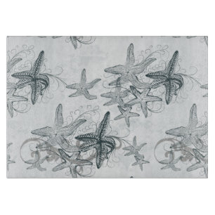 Starfish On The Sea Pattern Cutting Board