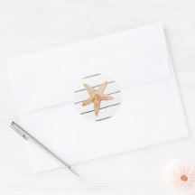 Starfish Painting Shiplap Beach Party Stickers