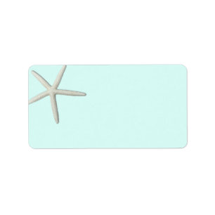 Starfish, Pale Mint Printable Address Labels