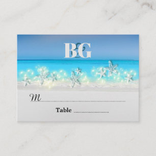 Starfish paradise blue waters tropical table no place card