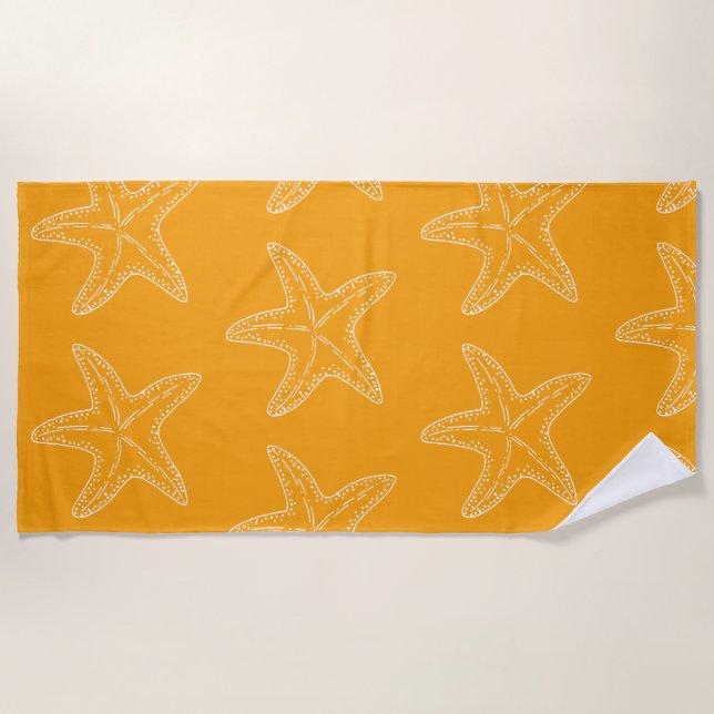 Starfish pattern beach towel (Front)