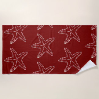 Starfish pattern beach towel