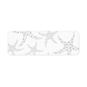 Starfish Pattern in Light Grey and White