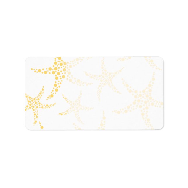 Starfish Pattern in Yellow and White. Label (Front)