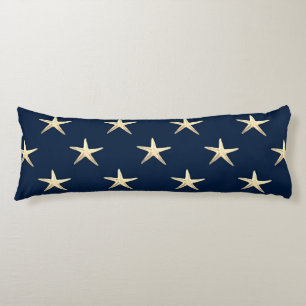 Starfish pattern on Solid Background Body Cushion