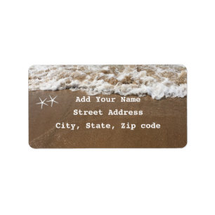 Starfish Patterns Beach Nautical Weddings Cute Label