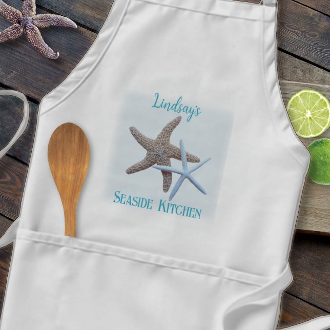 Starfish Personalised Beach Kitchen Apron (Creator Uploaded)