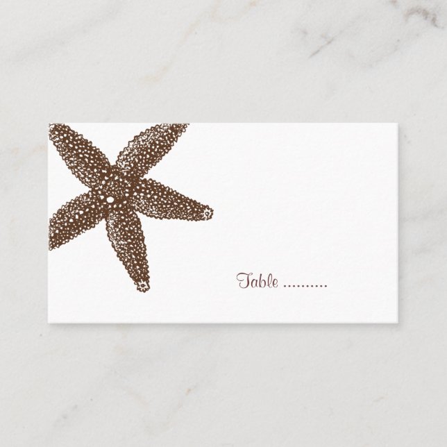 Starfish Place Card (Front)