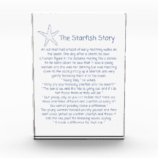 Starfish poem, the Starfish story, Foster mum gift Photo Block