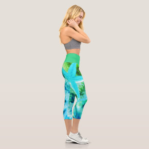 Starfish Print Yoga Pants