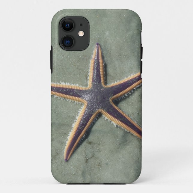 Starfish Purple sea star on beach Case-Mate iPhone Case (Back)