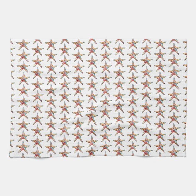 Starfish Rainbow Tea Towel (Horizontal)