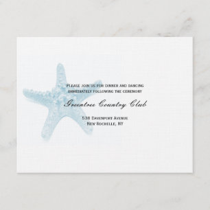 Starfish Reception Card - Blue