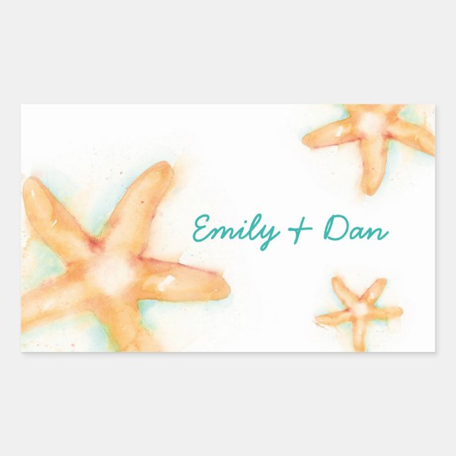 Starfish Rectangle Sticker (Front)