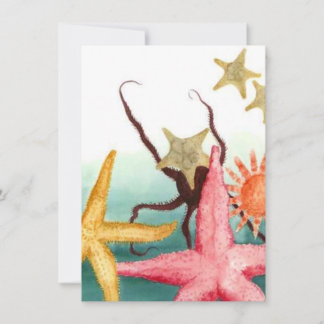 Starfish Rescue Story Blank Announcements Invites (Front)