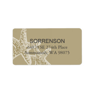 Starfish Return Address Label