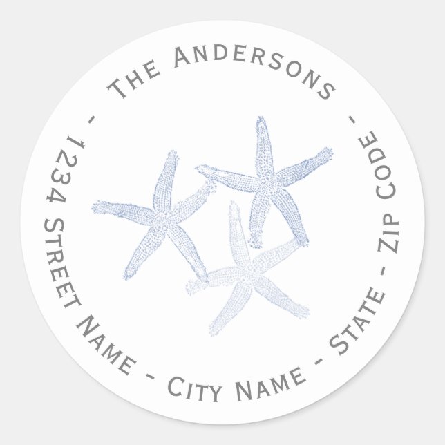 Starfish Return Address Label (Front)