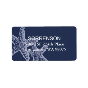 Starfish Return Address Label