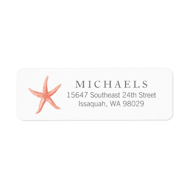 Starfish Return Address Labels (Front)